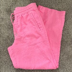 Like New Athleta Linen Pants size small Pink!